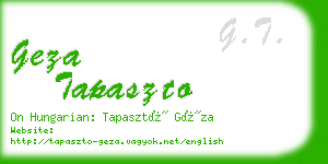 geza tapaszto business card